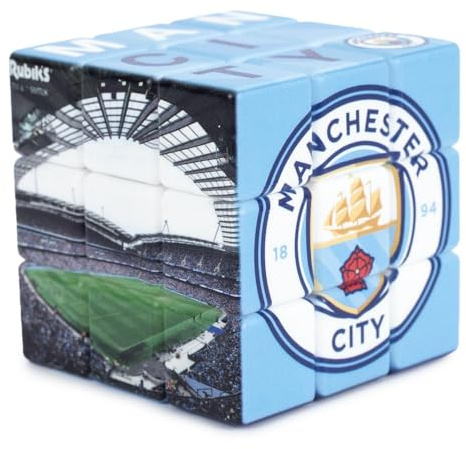 Paul Lamond Manchester City Football Club Rubik's Cube, 3x3x3, Blue