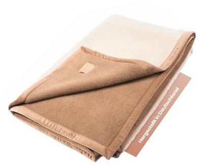 Ritter Decken Suri Baby Alpakadecke 150 x 200 cm - Wendeoptik - Hochwertige Decke aus feinem Alpakahaar - Flauschige Naturhaardecke - Made in Germany