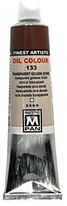 Ölfarbe für Künstler 84 Farben Professionelle Malerei Maestro Pan 45ml Tube (Transparenter goldener Ocker)