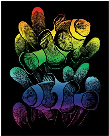 Pracht Creatives Hobby 4674-20361 Scratch Pictures Clownfish Rainbow