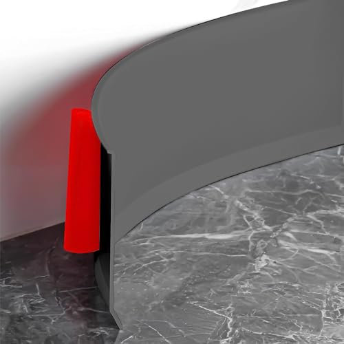 Rodapies Autoadhesivo, 300 CM x10cm Rodapie PVC, Rodapies de PVC Cinta Autoadhesiva para Revestimiento de Zócalos Flexible para Cocina y Baño (Gris)