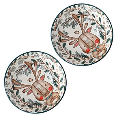 Amosfun 2pezzi Ciotole in Ceramica Utensili Da Cucina Ciotole Per Zuppa Per Riso Posate in Ceramica Per Frutta Per Dessert Per Pranzo Per Cena