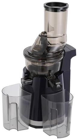 JAYEUW Centrifugeuse électrique Slow Juicer - Presse-agrumes électrique - Centrifugeuse pour légumes et fruits - 250 W - Haut rendement - Bleu foncé - 800 ml - Structure de séparation du jus à double