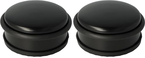 Westcott E-19002 00 Fermaporta rotondo in acciaio inossidabile, adatto alle porte e antiscivolo, 10 x 4 cm, 1200 g, nero (Confezione da 2)