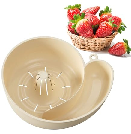 Tazón de limpieza de frutas con colador – Tazones de bayas para lavado de frutas – Bool de lavado de frutas con coladores de colador de animales lindos para tomates cherry frambuesas arándanos fresas