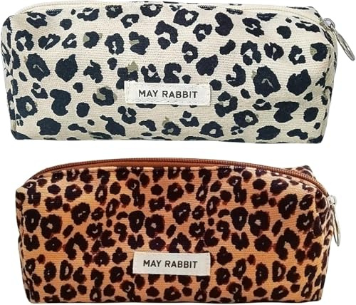JOZMMZEOOA 2 Pièces Rousse à Crayons, Trousse Scolaire 19 x 6 x 7 CM | Trousse Scolaire Pencil Case, Grande Capacité Sac, Rangement Portable, avec Fermeture Eclair
