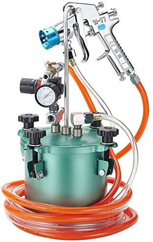 Pistola a spruzzo pneumatica aggiornata da 2 litri ad alta capacità aerografo per lacca colorata e vernice per marmo Ugello opzionale 3.0Cal perfetto per progetti artistici e artigianali fai da te