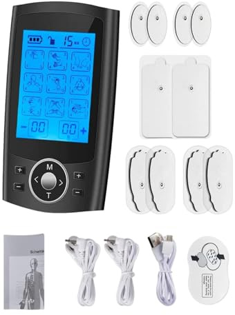 Estimulador muscular portátil: máquina de pulso eléctrico de 200 ma, dispositivo de terapia corporal | Masajeador multifuncional de del dolor, para los hombros con el cuello trasero patas de lo