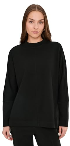 Pact, Women's, Airplane Long Sleeve Poncho, Black, Medium-Large