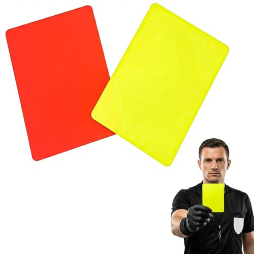 BeiZha 2 Sets Referee Cards PP Red and Yellow Warning Ejection Indicators for Soccer Football Match and Sports Competition Accessories