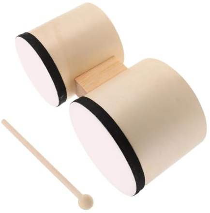 Bongo trummor 1 set trä bongos trumset 5 tum 15 cm dubbel yta hand slagverk instrument för nybörjare musik utbildning dans övning