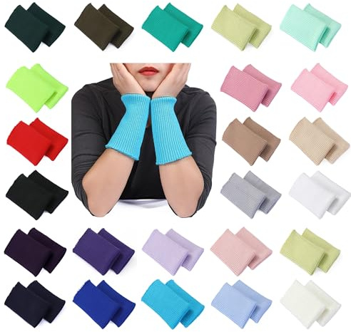 Puños de canalé de punto Tejido acanalado elástico Puños sin costuras,Nervios tubulares por Metro o Par. Brazalete renovado, por Neotrims | Black, 1 Pair (2 Pieces)