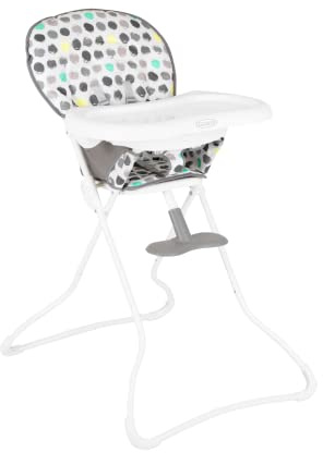 Graco Chaise haute Snack N' Stow avec pliage compact, légère pesant seulement 5,4 kg et pli autonome, Splodge