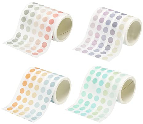 PATIKIL 5 000 prickar 8 mm Washi-prickar runda etiketter färgade kodning klistermärke rulle självhäftande för anteckningar, kuvert, lådor flera färger
