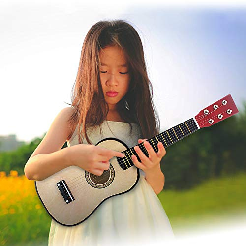 Guitarra para Niños y Principiantes, Miniguitarra de 23 Pulgadas con 6 Cuerdas de Tilo (Madera)