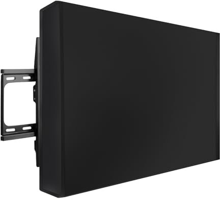 MaxAwe 50 - 52 TV Abdeckung Outdoor, 52 x 33 x 5 Zoll (132 x 84 x 14 cm) TV-Abdeckung für den Außenbereich, Wetterfest Universal Displayschutzfolie Schwarz