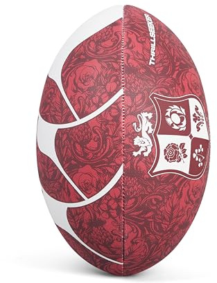 Canterbury Adult Unisex British & Irish Lions Thrillseeker Supporter Rugby Ball | Official British & Irish Lions Licensed Product Rugby Ball, Red Dahlia, One Size