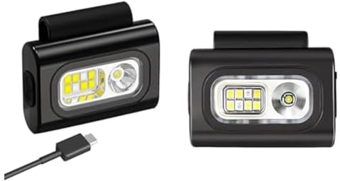 iFutniew Lot de 2 lampes de course à pied, lampes LED magnétiques puissantes, 1200 lumens, pour le camping, facile à installer et à utiliser