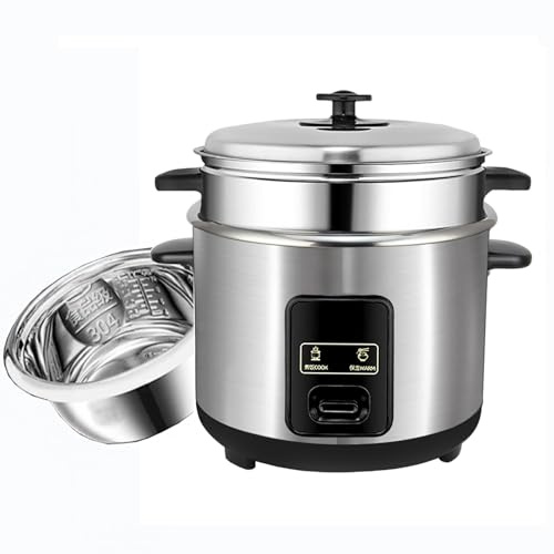 Olla arrocera (2-6 l) Olla interior de acero inoxidable 304, aislamiento inteligente, for preparar arroz y cocinar al vapor alimentos y verduras, alimentación de 220-240V US/EU(4L)