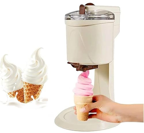 Kindevieft Machine à CrèMe GlacéE Automatique, Machine à CrèMe GlacéE Molle pour Enfants, Machine à CrèMe GlacéE Molle De Comptoir pour La Maison, 220 V