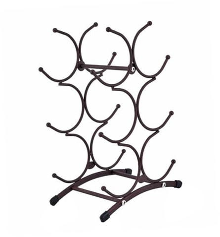 Cabilock Botellero Estante para Vinos de Hierro Estilo Europeo Decorativo para 6 Botellas Diseño Geométrico y Base Curva, Adecuado para Salón o Restaurante