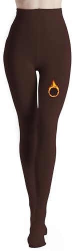 Viozocy Medias Térmicas para Mujer con Forro Grueso de Felpa - Cintura Alta, Opacas y Cómodas para Invierno