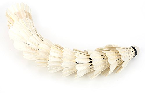 RASTKY 12 Pezzi/Volani da Badminton Palline di Piume Bianche per la Pratica e Il Tempo Libero, Accessorio per Allenamento Sportivo all'Aria Aperta Durevole e Leggero