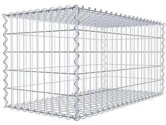 GABIONA Robustas cestas de Alambre para Piedras para diseño Individual de jardín. Cestas rellenables de Piedras de 5 x 10 cm. galvanizadas y galvanizadas. Cesta de Rejilla de 100 x 50 x 50 cm.