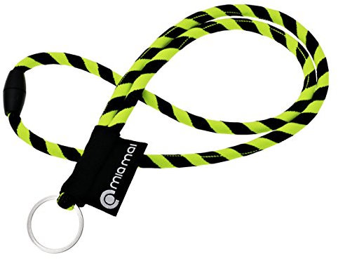 mia mai Schlüsselband gelb mit Sicherheitsverschluss, neon Lanyard, Schlüsselbänder bunt, Schlüsselanhänger Band, Schlüsselband Lang, Umhängeband Schlüssel, Lanyards, Schlüssel Band zum Umhängen