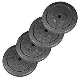 lisaro Hantelskivset 10 kg/20 kg | gjutjärn | varianter 4 x 2,5 kg/8 x 2,5 kg viktskiva | hål Ø 30/31 mm | professionella gjutjärnsskivor (4 x 2,5 kg)