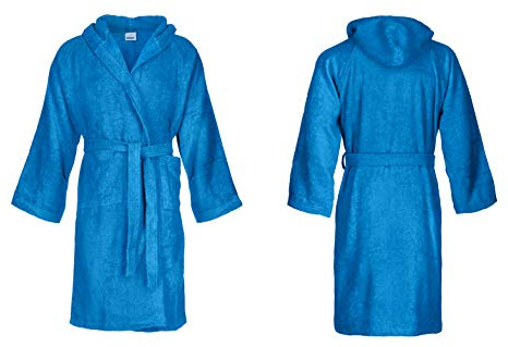 Bassetti Nuovo Accappatoio 100% Spugna di Puro Cotone Tinta Unita Lungo con Cappuccio e Tasche Altamente Assorbente Uomo Donna Unisex S-5XL