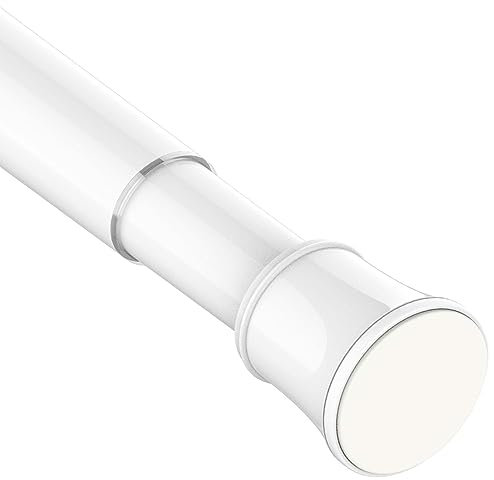 Telescopic Spring Tension Rod Extendable Curtain Rod No Drilling Extendable Window Tension Rod Adjustable Curtain Pole No Screws for Kitchen,Closet,Bathroom