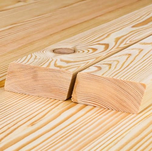 Rhombusleisten 15° 28 x 70 mm, Sibirische Lärche Fassadenprofil 28 x 70 x 2000 mm (Länge 2.0m) 10-er Pack