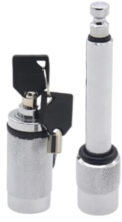 WJnflQN Candado de enganche de remolque, cerradura de enganche de remolque, de acero inoxidable, candado de alto rendimiento, dispositivo de protección, antirrobo para remolques, caravanas y SUV