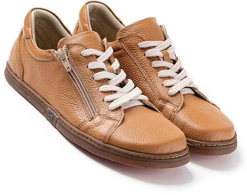 Magiska skor, barfotaskor för kvinnor och män, minimalskor, ventilerande, halvskor, ultralätta, minimalistiska skor, snörskor, extremt lätta, barefoot Shoes, eko, Carmel, 46 EU bred