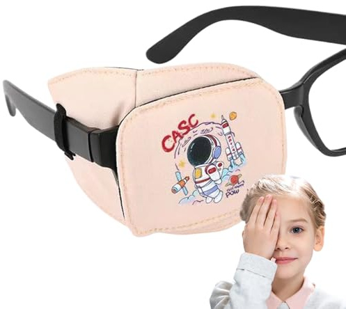Eyepatch for Glasses - Children's Eye Patch, Eye Patch for Eyeglasses, Reusable Soft Eye Protection for Glasses Frames and Keep Kids Glasses Safe and Comfortable with Amb Kids Eyeglasses Eye Patch