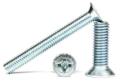 M5 (5mm x 60mm) Phillips Countersunk Machine Screws Flat Head Zinc Plated Steel DIN 965 (Pack of 20) G07B