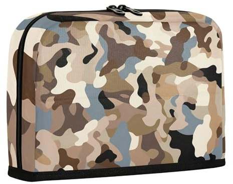 sanluoli Pencil Box Large Capacity Storage Bag Slots Stationery Pencil Case for Men High School Camouflage Retro