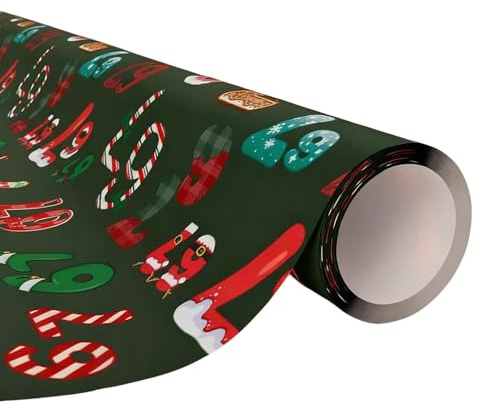Jul presentfolie rulle 67 Edition roligt presentpapper för festliga förpackningar Secret Santa