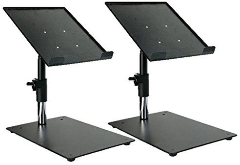 DAP Audio CDJ Player Ständer, Schwarz, Stahl, 370 x 320 mm, Höhenverstellbar und Drehbar, für DJ-Booth und Musikproduktion