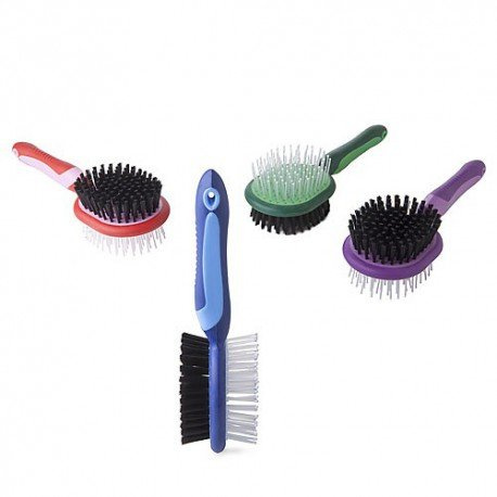 Cepillo Lexhis Soft Line Para Crines Y Cola Doble Uso Color:lila
