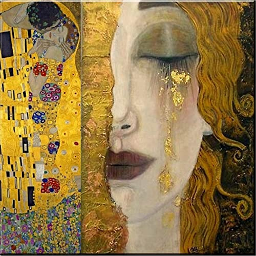YSCOLOR Diamond Painting Ricamo Diamante Lacrime D'Oro Gustav Klimt Pittura Diamante Diy Punto Croce 5D Strass Mosaico Pittura Per Numero 30X30cm