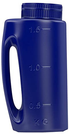 Snner Fertilizer Spreader Grass Seed Lawn Spreader Handheld Gardening Tool with Adjustable Hole Size for Lawn Seed Salt Ice Melt Calcium Blue