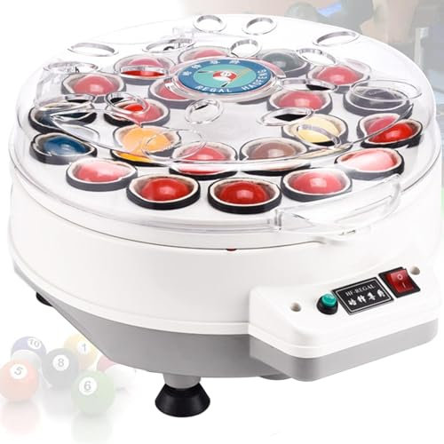 ExoticaBlend Billard-Reinigungsmaschine, 16/22 Poolball-Automatik-Reinigungs-Poliermaschine ist geeignet für Billard-Kugel-Set Snooker-Kugel-Set,22balls