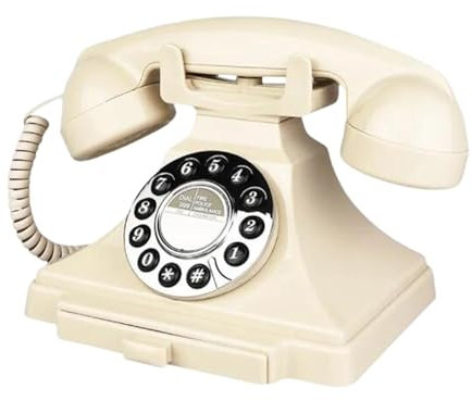 Nishiyuenyi Libro de Visitas con Audio, Teléfono de Boda Vintage, Grabadora de Escritorio, Libro de Visitas de Audio para Fiesta de Jubilación, Blanco