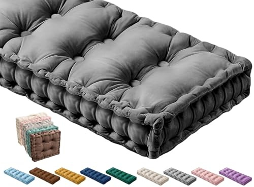 Coussin de Banc Exterieur Intérieur ,Velours Coussin de Siège Banc Sur Mesure 40x40/70x30/150x40/120x40 Coussin de Sol, pour Canapé Jardin Patio Maison Banquette Coussin D'assise(Color3,160x60x10cm)