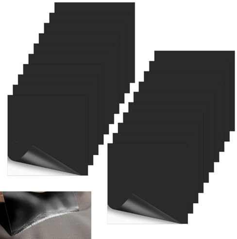 Hawfund Set di 20 toppe gonfiabili in TPU nero, autoadesive per riparazione, per piscine, materassi ad aria e giocattoli gonfiabili, 7 x 7 cm