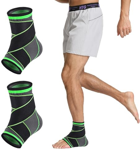 liuchanghe 2 Pièces Chevillère Entorse, Chevillière Réglable, Chevillère de Maintien Sport, pour course à pied, football, L