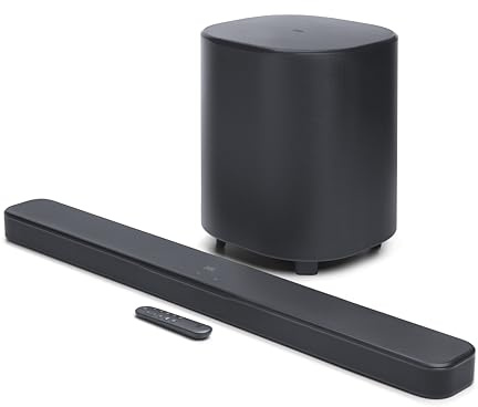 JBL Bar 500MK2-5.1 Channel soundbar System with Dolby Atmos, MultiBeam 3.0 & PureVoice 2.0, 750W with 10 Sub, Easy Sound Calibration, and Works with Voice Assistant-Enabled Speakers (Black)