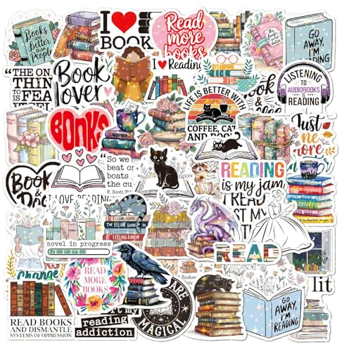 JOOTUEPO Stickers Aesthetic, 50 StickersPegatinas Vinilo Impermeable, Decorativa para Bricolaje, Ordenador Portatil, álbum de recortes, Maleta, Guitarra, Libros, Teléfono móvil, Calendario, etc